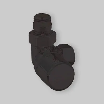 Valvola D'Arredo Ad Angolo Termostatizzabile Sx "High Style B" Antracite 1/2" X 24-19