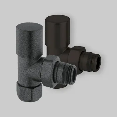 Valvola D'Arredo Squadra Termostatizzabile "High Style B" Nero Opaco 1/2" X 24-19