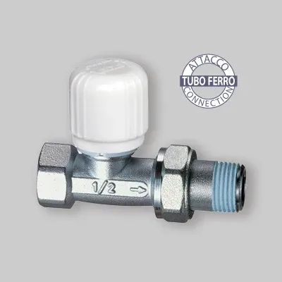 Valvola Diritta Termostatizzabile Attacco Per Tubo Ferro Far 1/2"