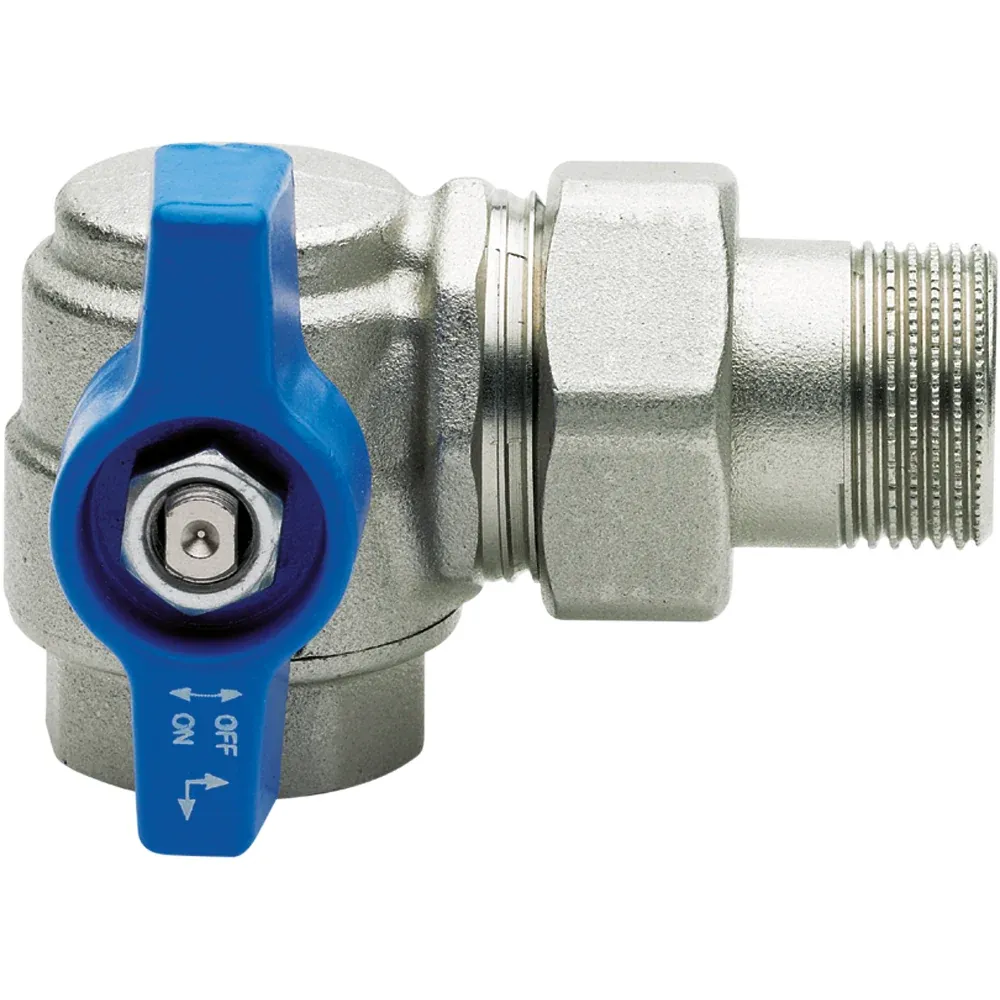 Valvola Squadra Per Collettori Con Presa Frontale Dx 1"