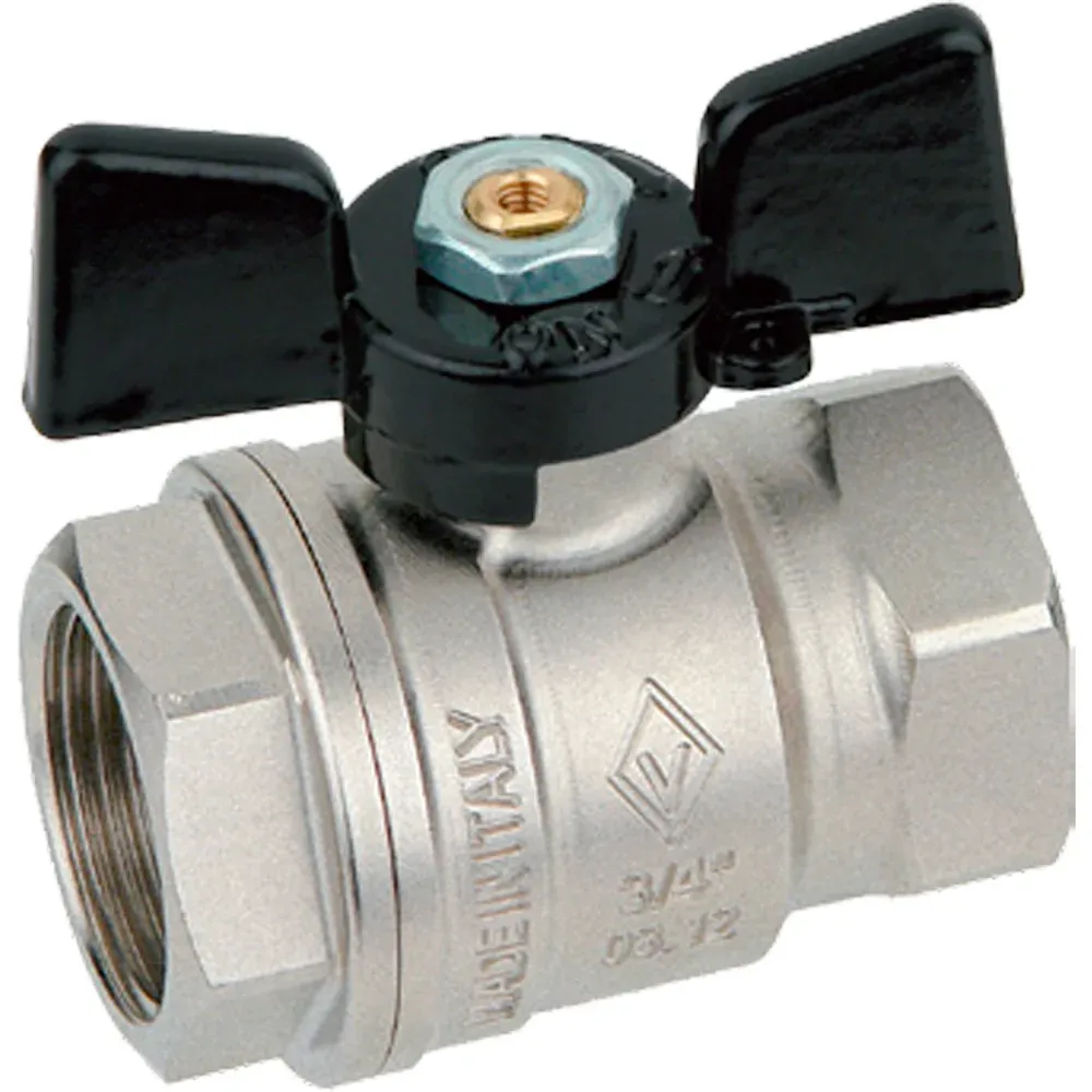 Valvole Sfera P. Totale F-F Farfalla Alluminio Bugatti 3/4" Dn 20 Pn 30