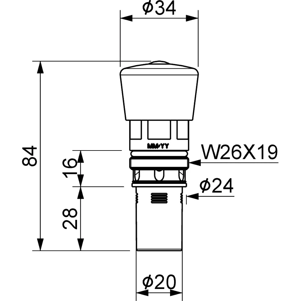 Vitone Completo Modello 103 Ø 35
