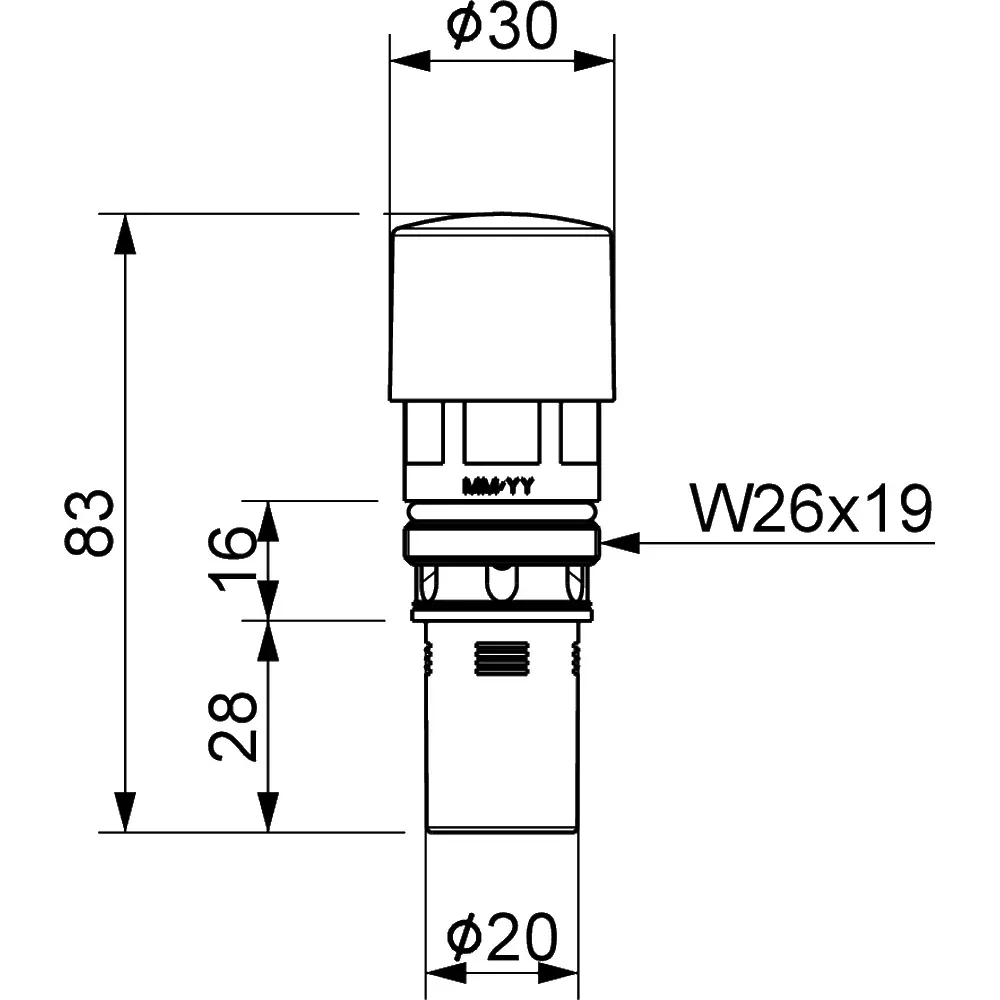 Vitone Completo Modello 103A Ø 30
