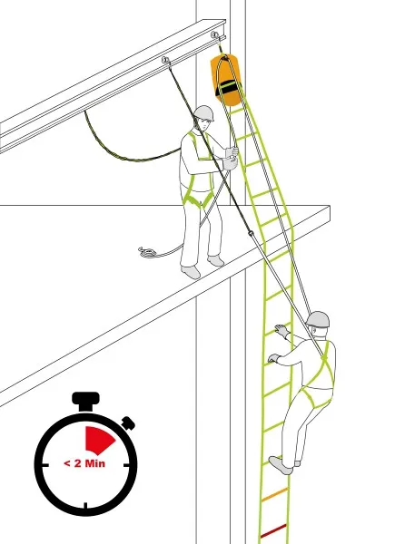 Kratos EVA'LAD 2 scala di salvataggio tessuto lunghezza 6 m con sistema di sicurezza integrato FA7002906R