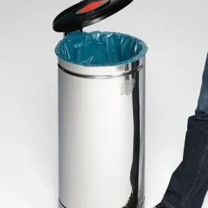 VAR pattumiera ampio volume (GVA) 66 l con pedale acciaio inox lucidato 2119