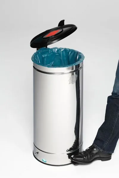 VAR pattumiera ampio volume (GVA) 66 l con pedale acciaio inox lucidato 2119