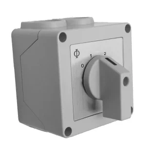 Presa Industriale Interruttore manuale Schultze 3 stadi AP 0-1-2-3 230V 20A IP42 montaggio su superficie 1-S123