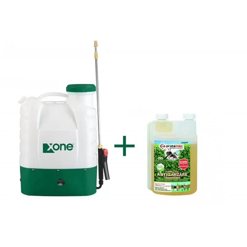 Certificato CE Combo killer con pompa spalla litio Xone + antizanzare Protemax