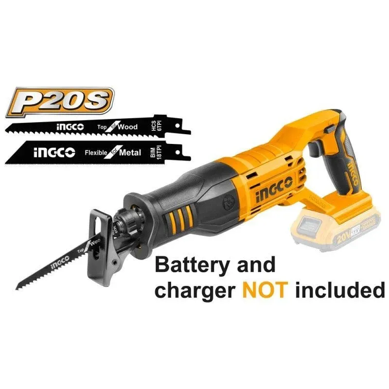 Ad Alta Resistenza Seghetto gattuccio batteria Ingo 20v con 2 lame