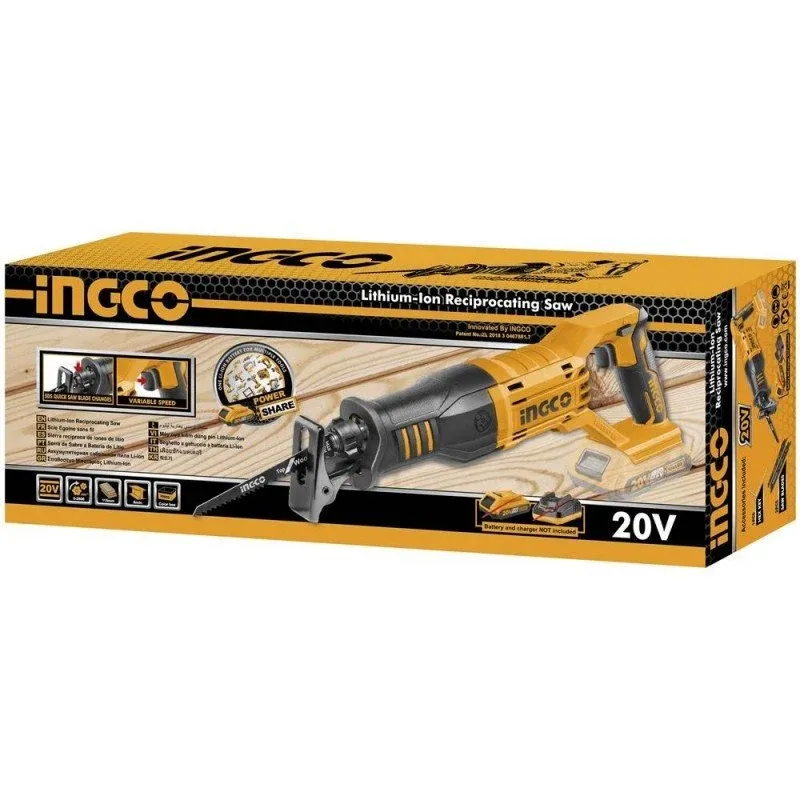 Ad Alta Resistenza Seghetto gattuccio batteria Ingo 20v con 2 lame