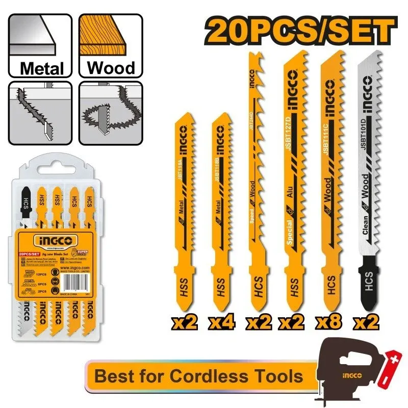 Set 20 Pz Lame Per Seghetti con 15 Pezzi