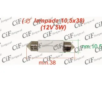 Lampada siluro 12 Volt 5 Watt 10.5X38
