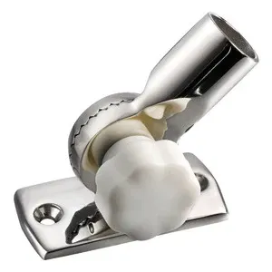Basetta inox regolabile con pomello bianco COD 11.000.19