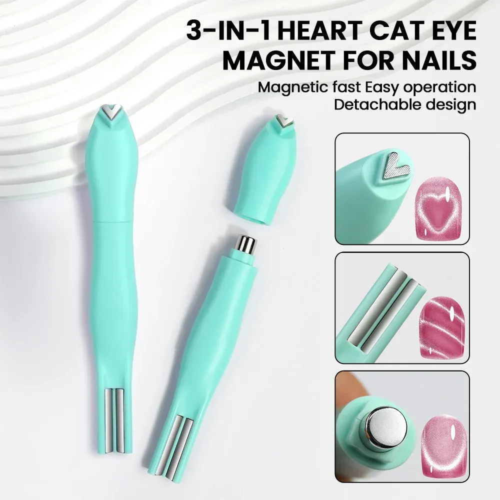 3--1 Heart Cat Eye Magnet Tool - Multi-Effect Scomponibile Magnetic Wand Gel Polish per Derby
