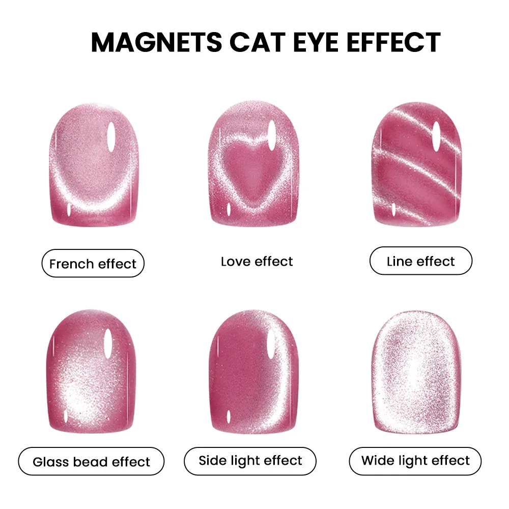 3--1 Heart Cat Eye Magnet Tool - Multi-Effect Scomponibile Magnetic Wand Gel Polish per Derby