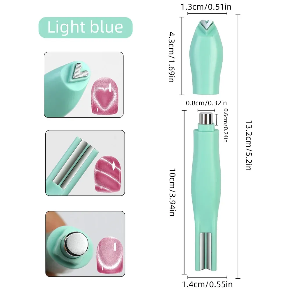3--1 Heart Cat Eye Magnet Tool - Multi-Effect Scomponibile Magnetic Wand Gel Polish per Derby