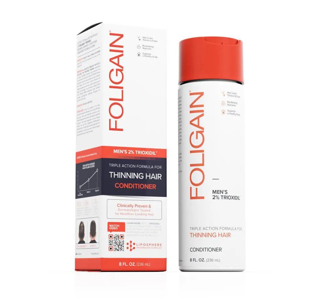 Balsamo FOLIGAIN Tripla Azione per Capelli Diradati per Uomo con 2% TRIOXIDIL®