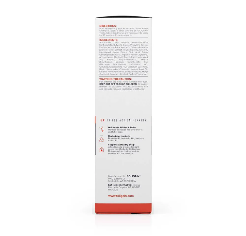 Balsamo FOLIGAIN Tripla Azione per Capelli Diradati per Uomo con 2% TRIOXIDIL®