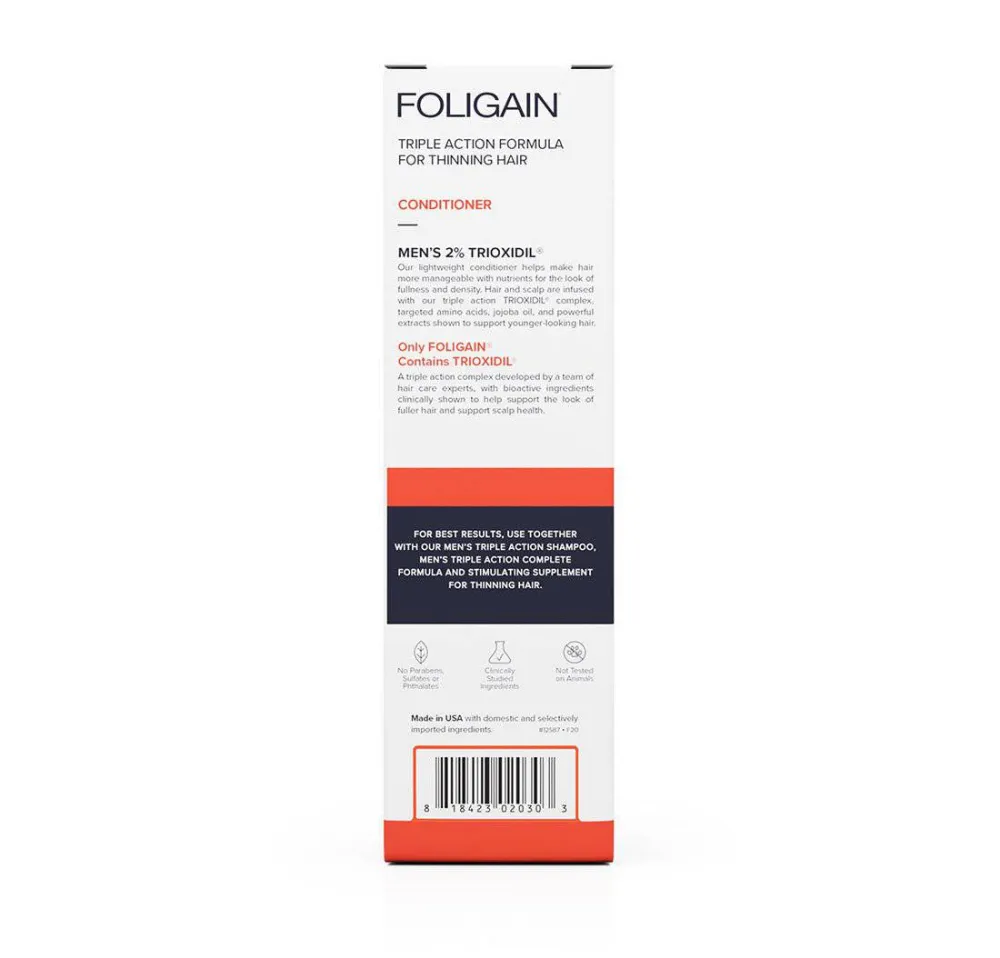 Balsamo FOLIGAIN Tripla Azione per Capelli Diradati per Uomo con 2% TRIOXIDIL®