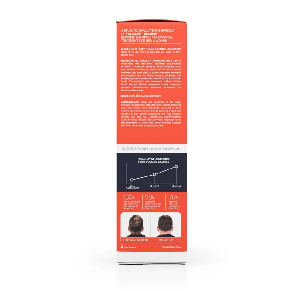 FOLIGAIN Kit Shampoo + Balsamo per la Crescita dei Capelli da Uomo