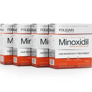 FOLIGAIN Minoxidil 5% Trattamento per la ricrescita dei capelli per uomo Fornitura per 12 mesi