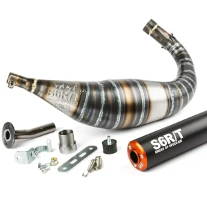 s6-96188951/bo marmitta stage6 r/t 90 - 100cc cnc arancio / nero minarelli am6 stage6 rt