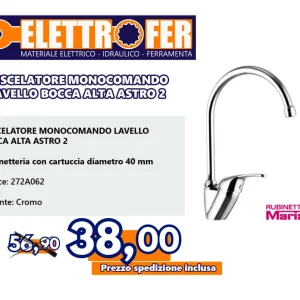 Acciaio HSS-G MISCELATORE MONOCOMANDO LAVELLO BOCCA ALTA ASTRO 2