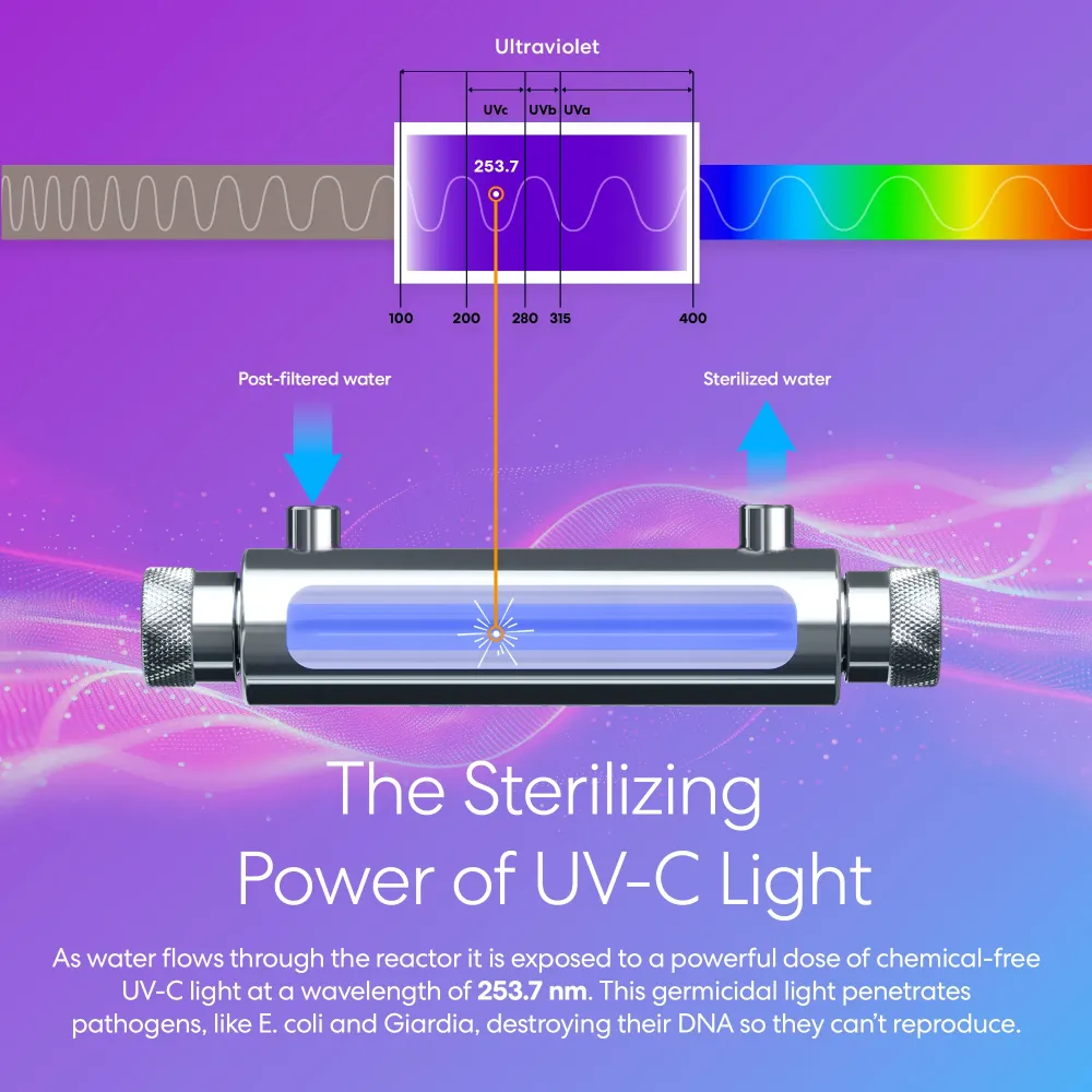 Brio UV-C Ultraviolet Light - 2 GPM con Riduzione della Coppia
