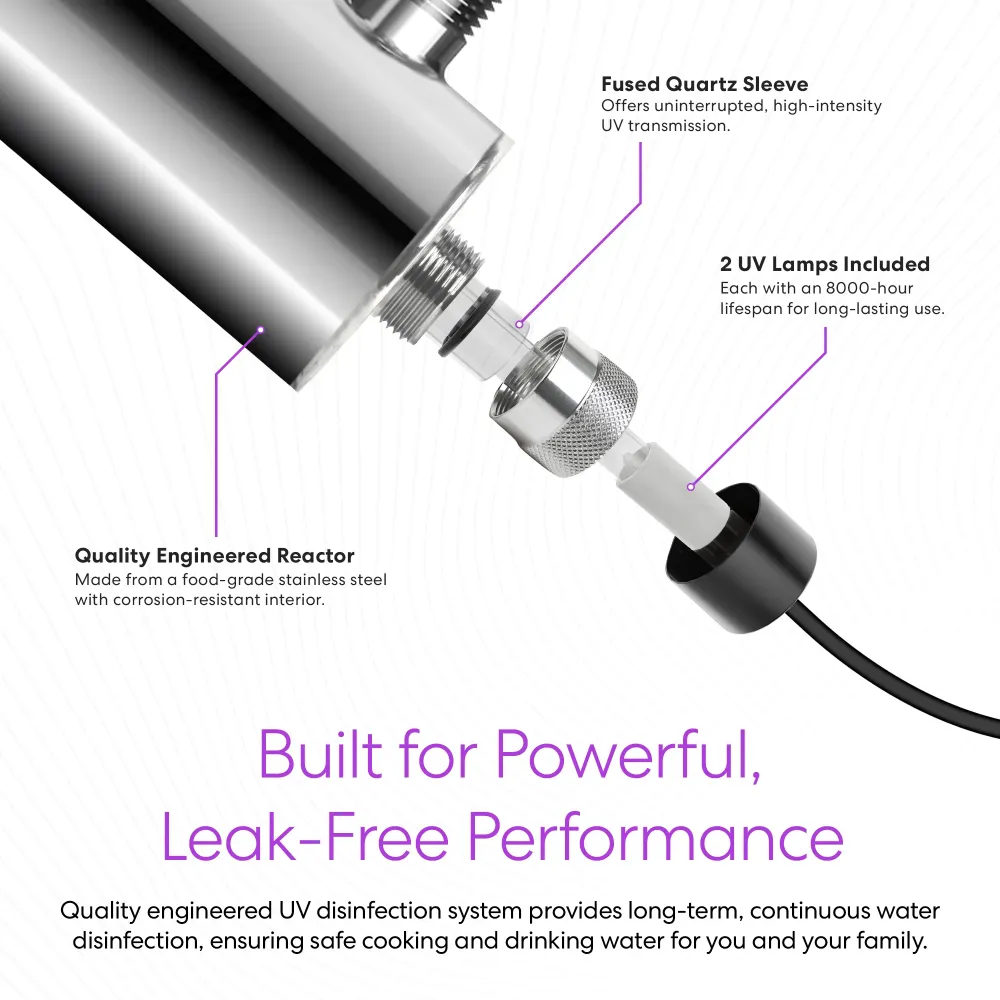 Brio UV-C Ultraviolet Light - 2 GPM con Riduzione della Coppia