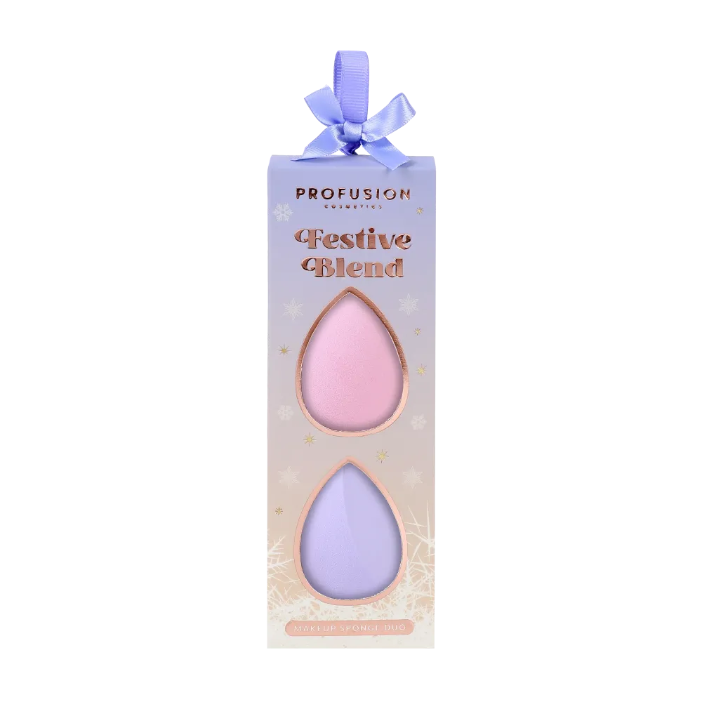Geliato Snow Sparkle | Festive Blend Makeup Sponge Duo per Filettatura Mano e Macchina