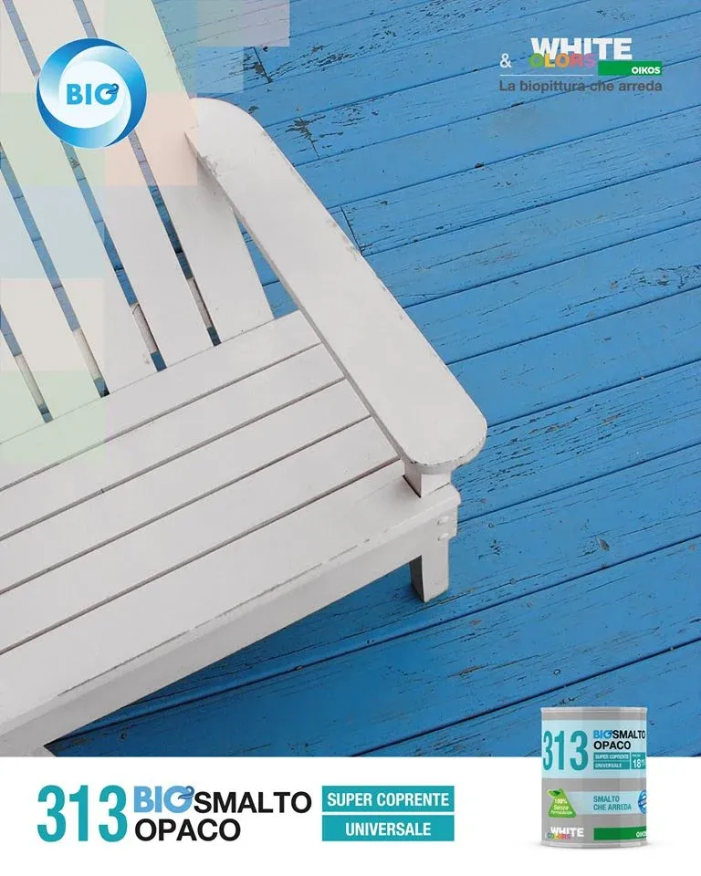 BIANCO 313 - SMALTO ALL'ACQUA UNIVERSALE ECOLOGICO OPACO - 2,25 LT