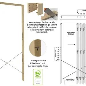 Controtelai legno per porte. Prezzo per Pezzo.