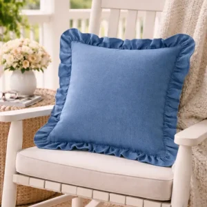 Cuscino Arredo Denim con Gala 45x45 cm cm Blanc Mariclò Stile Mare Vista Mare