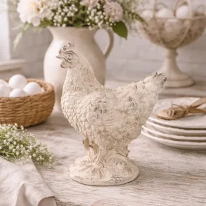 Gallo Decorativo Resina Stile Country