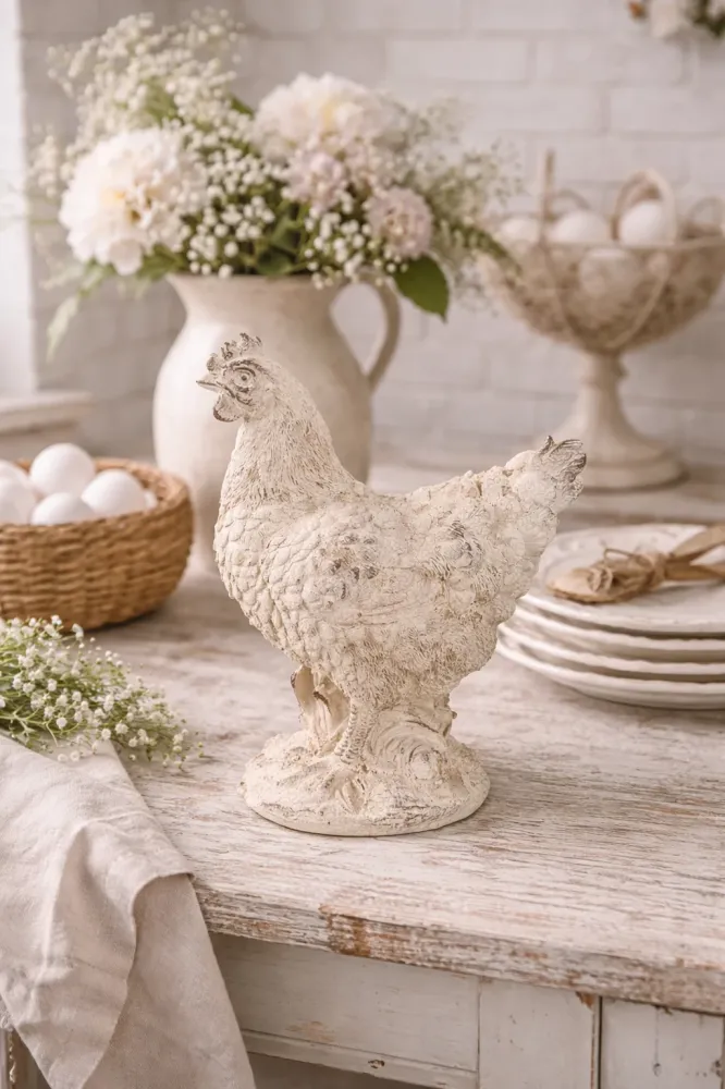 Gallo Decorativo Resina Stile Country