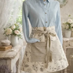 Grembiule Botanico Cotone Stile Provenzale