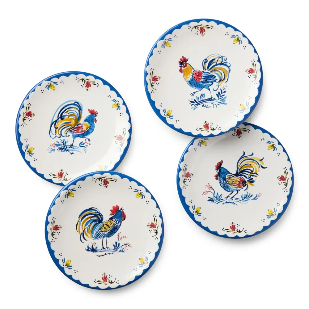 Piatto dessert stile francese con gallo