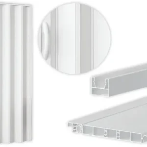 Porte soffietto PVC Bianco. Prezzo per Pezzo.