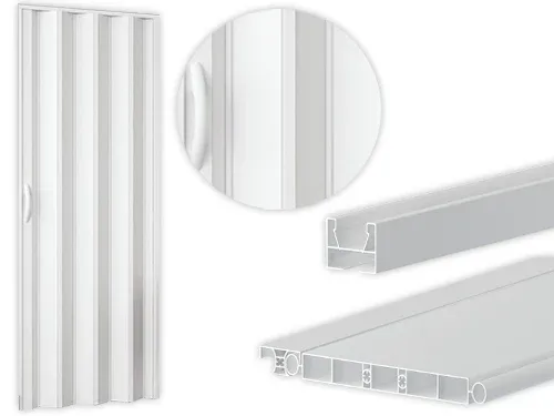 Porte soffietto PVC Bianco. Prezzo per Pezzo.
