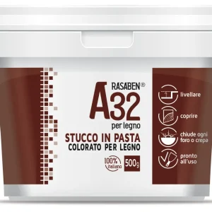Rasaben STUCCO PASTA COLORATO PER LEGNO A32 CILIEGIO kg. 0,500
