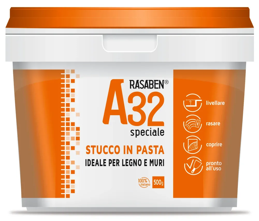 Rasaben STUCCO PASTA PER LEGNO E MURI A32 SPECIALE kg. 0,500