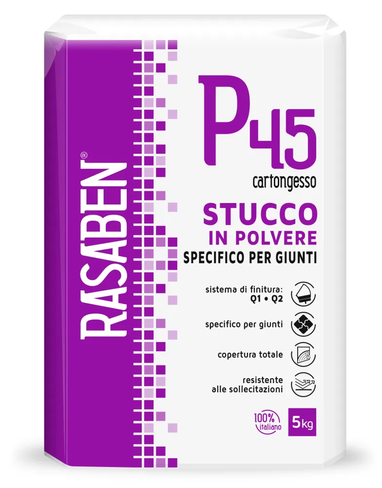 Rasaben STUCCO POLVERE PER CARTONGESSO P45 RAPIDO kg.5