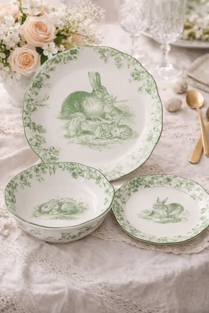 Servizio tavola Le Jardin 12 pezzi ceramica – set 4 posti dallo stile vintage