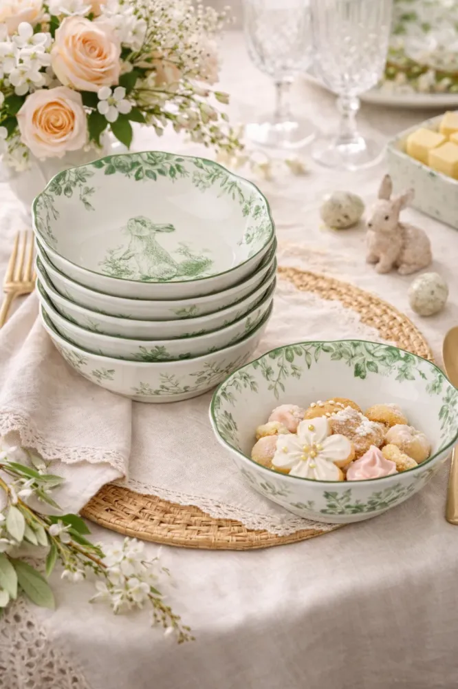 Servizio tavola Le Jardin 12 pezzi ceramica – set 4 posti dallo stile vintage