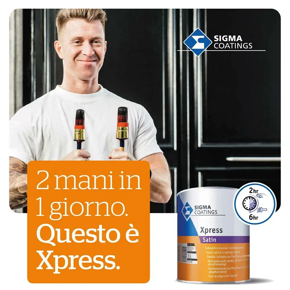 SMALTO RAPIDA ESSICAZIONE XPRESS Satin - 1 LT colorato ral ncs ppg