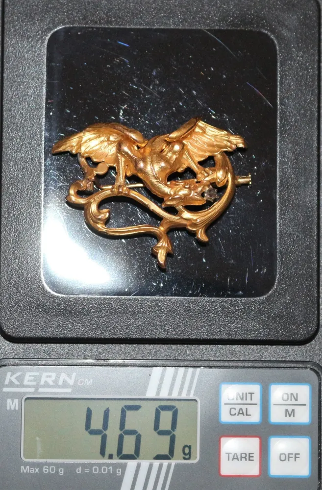 Spilla pendente Chimera stile Art Nouveau