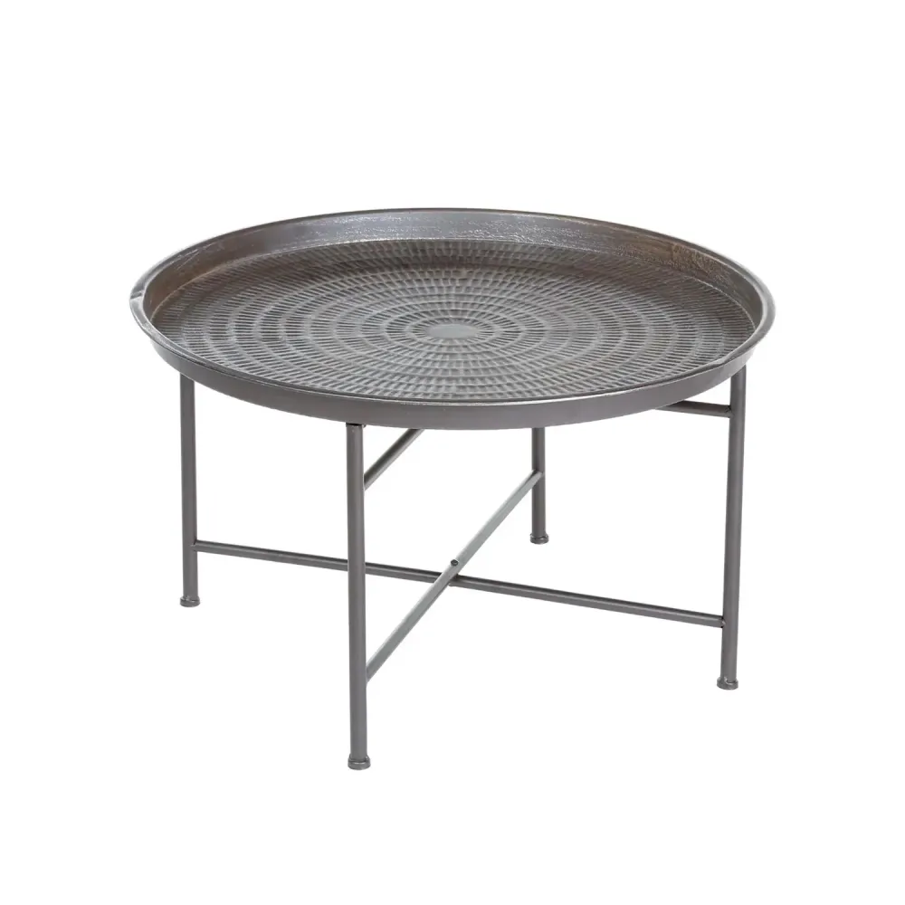 Tavolino Rotondo Con Bordo Stile Marocchino