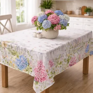 Tovaglia Cotone 140x180 cm Stile Country – Fantasia Ortensie