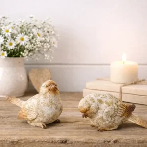 Uccellino Decorativo Resina Stile Country
