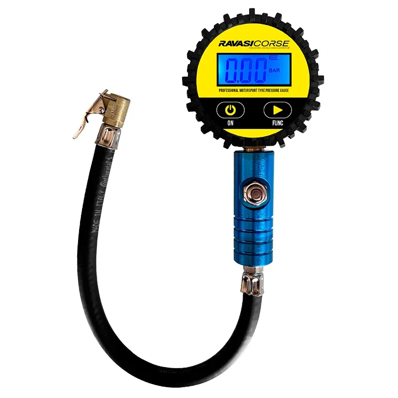 Ravasicorse - Manometro professionale digitale con attacco con tubo e clip Ø63 mm 0-4 bar